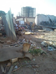 Bahri Evangelical Church in ruins. (Photo Credit: Radio Dabanga)